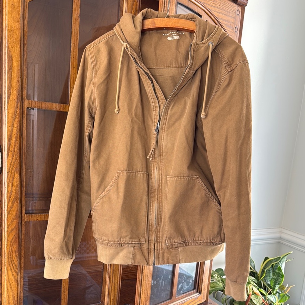 American Eagle Brown Zip-Up Hoodie